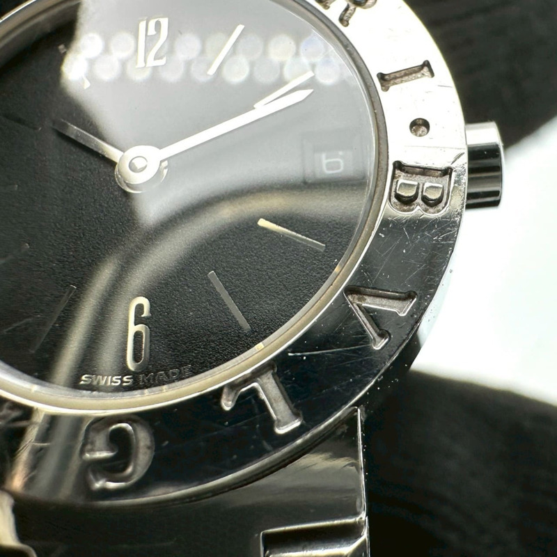 寶格麗 BB23SSD 女士腕錶，日期顯示，石英機芯，不鏽鋼錶殼，黑色-10