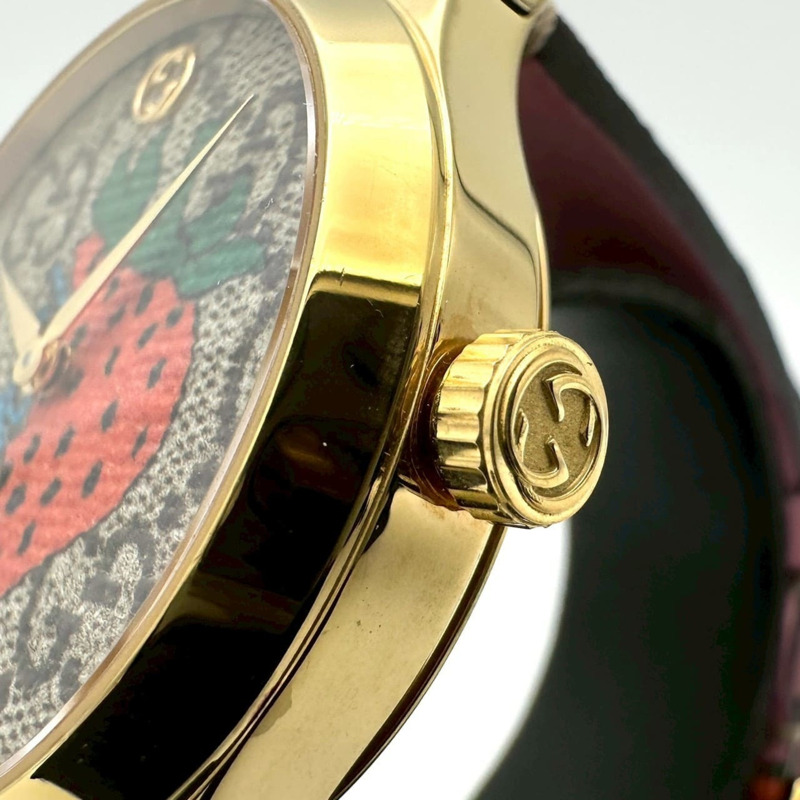GUCCI G Timeless Strawberry 126.4/YA1264133 GG Supreme GP 石英男士腕錶-3