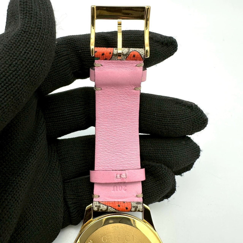 GUCCI G Timeless Strawberry 126.4/YA1264133 GG Supreme GP 石英男士腕錶-12