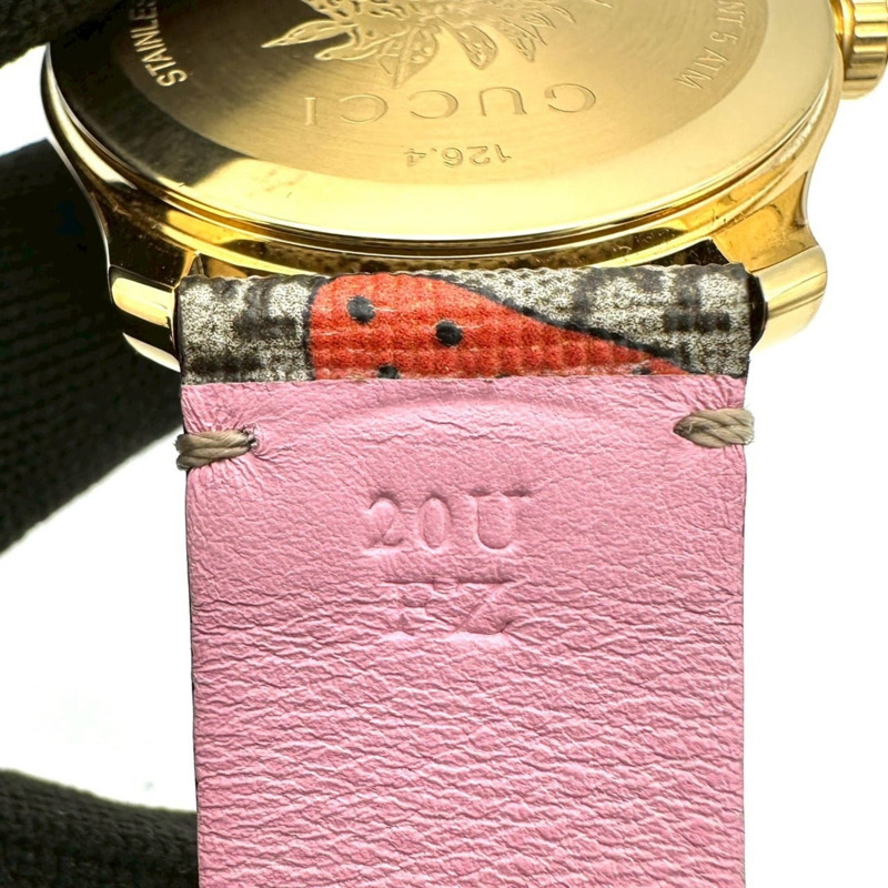 GUCCI G Timeless Strawberry 126.4/YA1264133 GG Supreme GP 石英男士腕錶-14