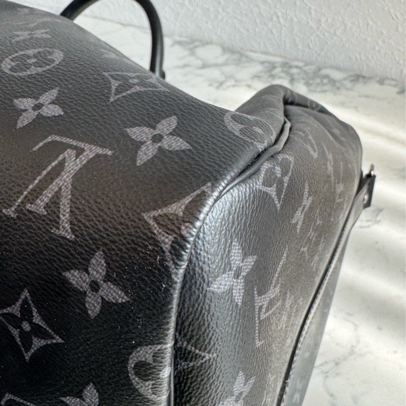 LV M40605黑花紋手提兩用keepall55-12