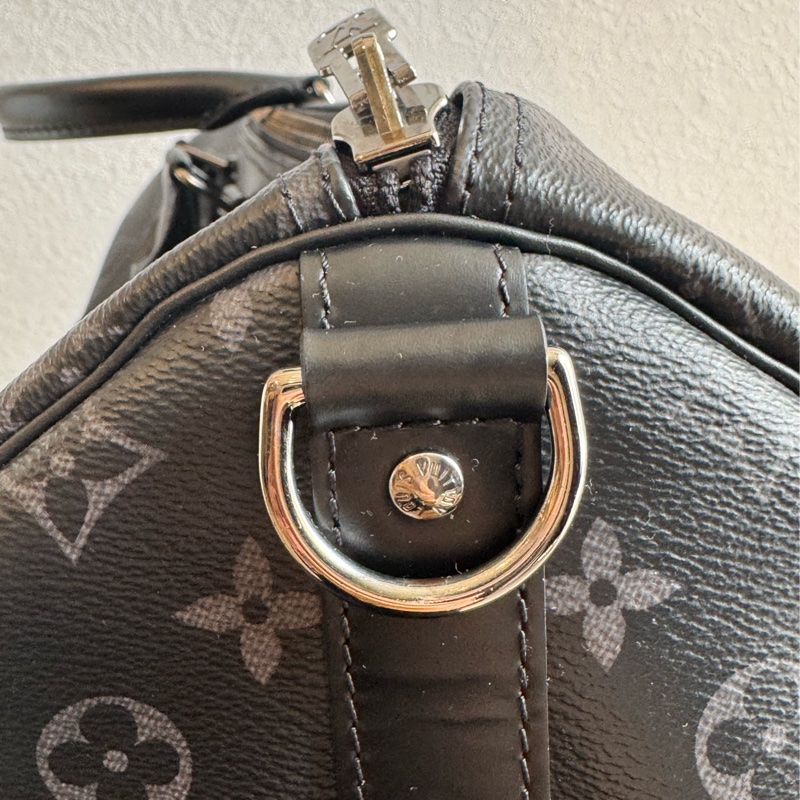 LV M40605黑花紋手提兩用keepall55-14