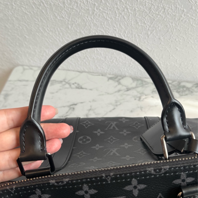 LV M40605黑花紋手提兩用keepall55-19