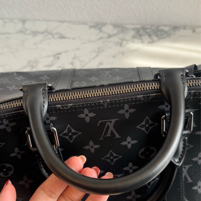 LV M40605黑花紋手提兩用keepall55-20