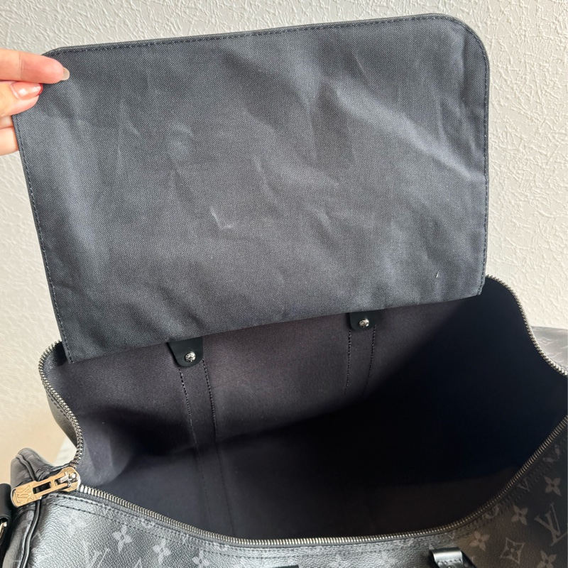 LV M40605黑花紋手提兩用keepall55-32