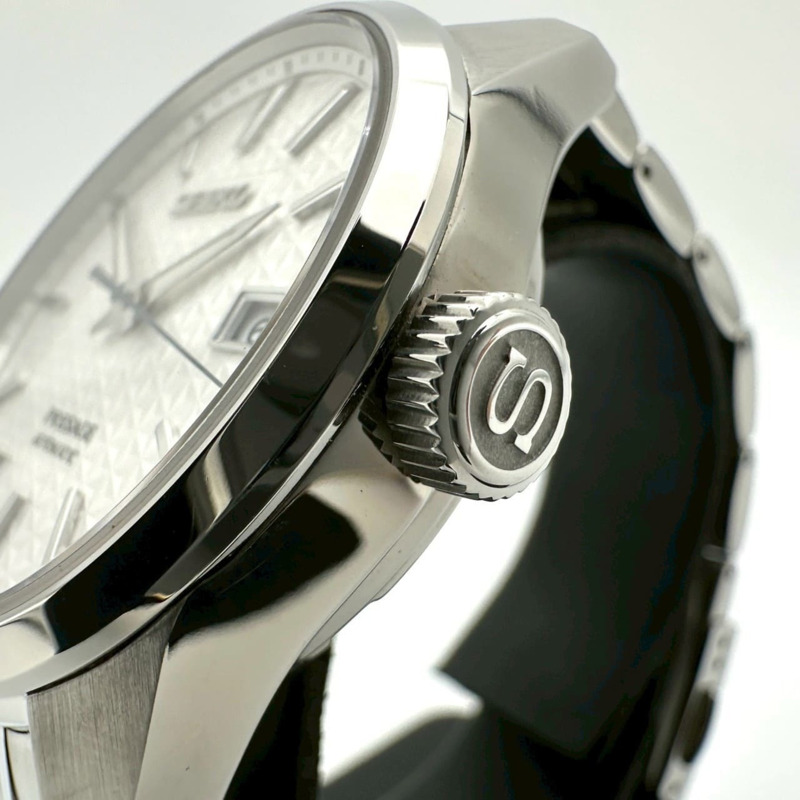 精工 Presage Date SARX075 自動機械錶，白色不鏽鋼，男款-3