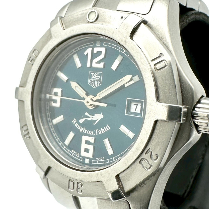 TAG HEUER 豪雅 Rangiroa Tahiti 專屬腕錶，限量發行 1500 枚，日期顯示，型號 WN131A.BA033，不銹鋼石英錶，綠色，女士款-0