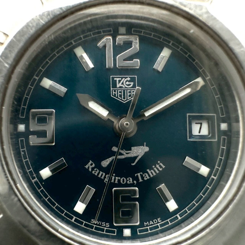 TAG HEUER 豪雅 Rangiroa Tahiti 專屬腕錶，限量發行 1500 枚，日期顯示，型號 WN131A.BA033，不銹鋼石英錶，綠色，女士款-6