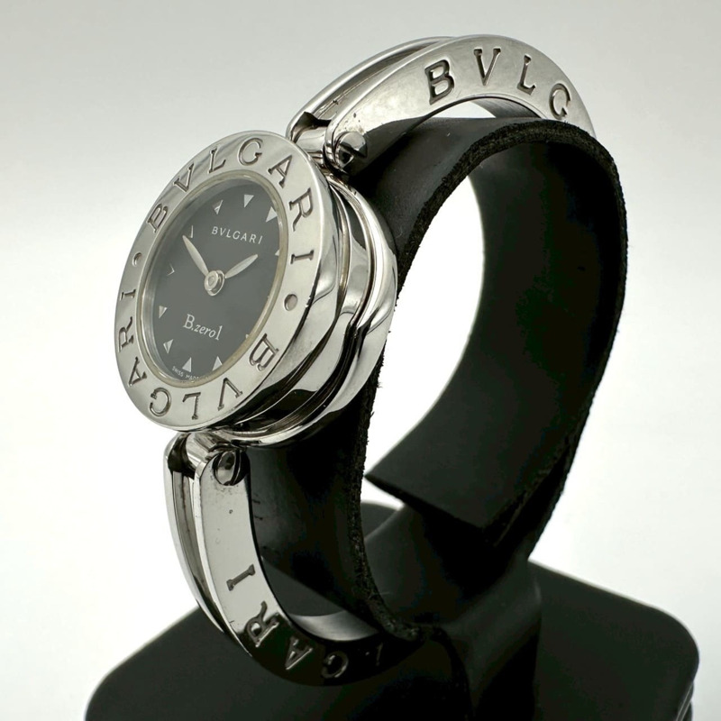 寶格麗 B.zero1 BZ22S 石英不鏽鋼腕錶，黑色，女士手鐲-1