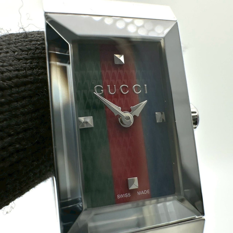 GUCCI G-Frame 147.5 石英腕錶，不鏽鋼材質，銀色多色，女士款-6