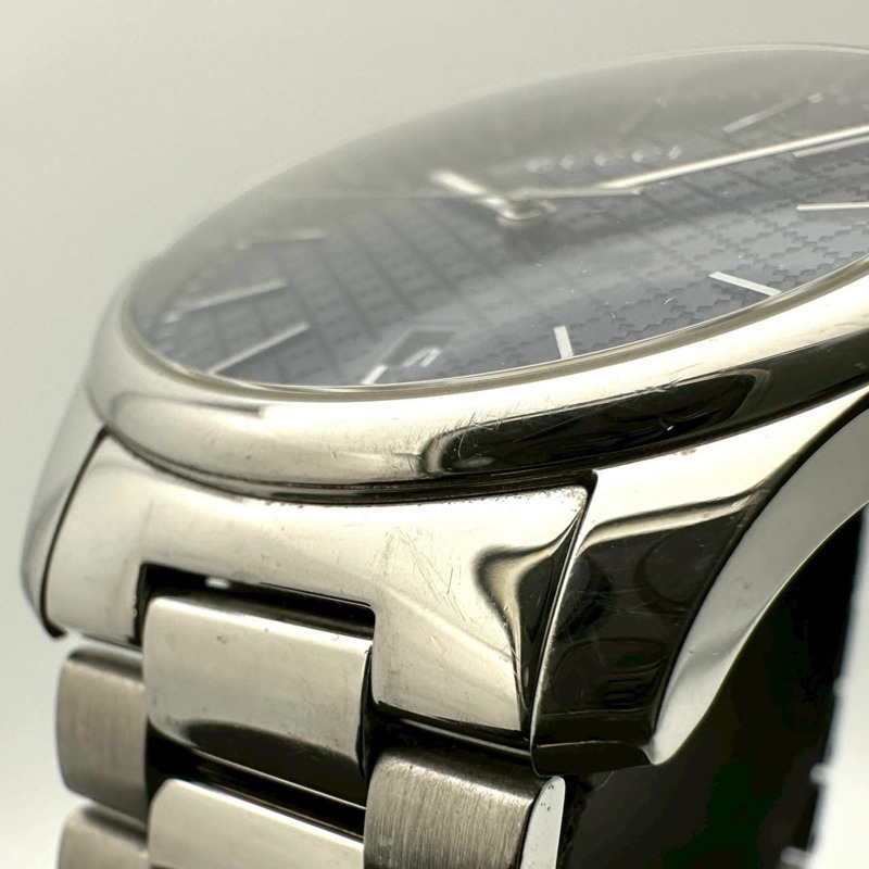 GUCCI G-Timeless Date腕錶 126.3/YA126316 不鏽鋼石英錶 海軍藍-5