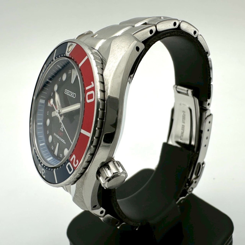 精工 Prospex 潛水錶 SBPK005/5K65-0AA0，日期顯示，太陽能動力，GMT兩地時，不鏽鋼錶殼，海軍藍，男款-1