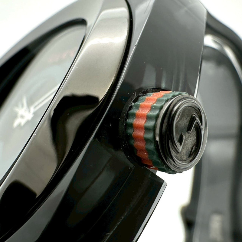 GUCCI 男士 Sync Date 137.1 YA137107A Shelley 石英腕錶，黑色橡膠錶帶機芯-3