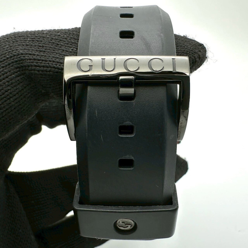 GUCCI 男士 Sync Date 137.1 YA137107A Shelley 石英腕錶，黑色橡膠錶帶機芯-13