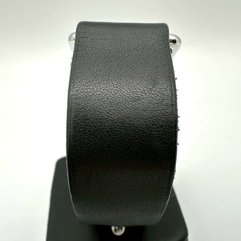 愛馬仕 Barenia 日期顯示腕錶 BA1.510 不鏽鋼皮革石英機芯 白色黑色女士錶帶 錶扣-9