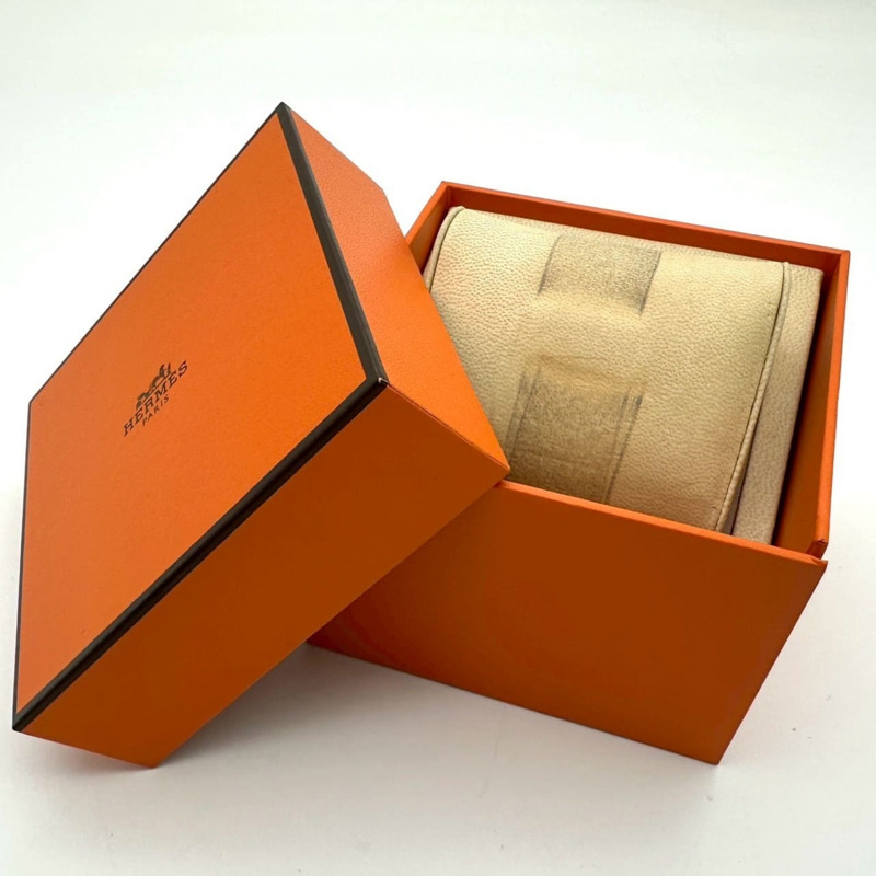 愛馬仕 Barenia 日期顯示腕錶 BA1.510 不鏽鋼皮革石英機芯 白色黑色女士錶帶 錶扣-13