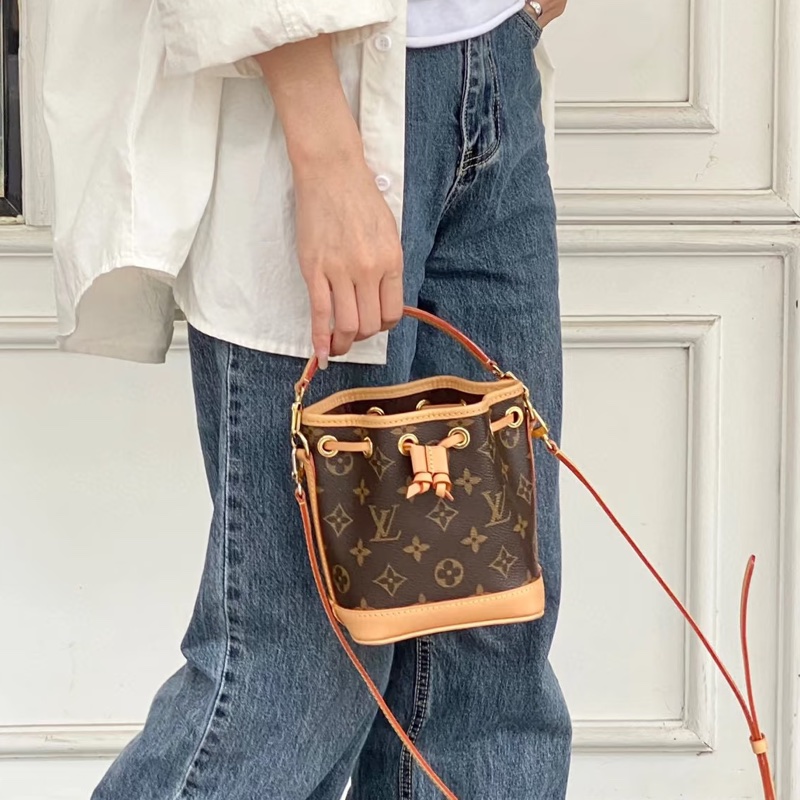 LV原花NANO NOE水桶手提側背包M81266-0