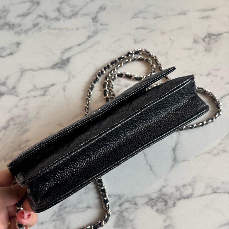 Chanel黑荔枝銀雙C  WOC  經典必買🫶-4