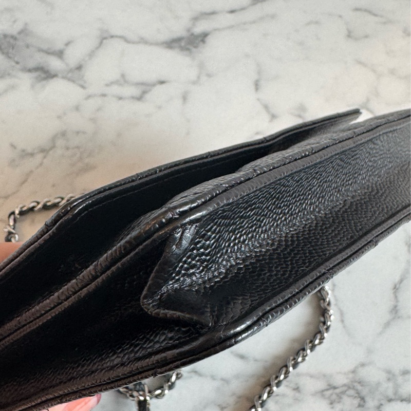 Chanel黑荔枝銀雙C  WOC  經典必買🫶-9