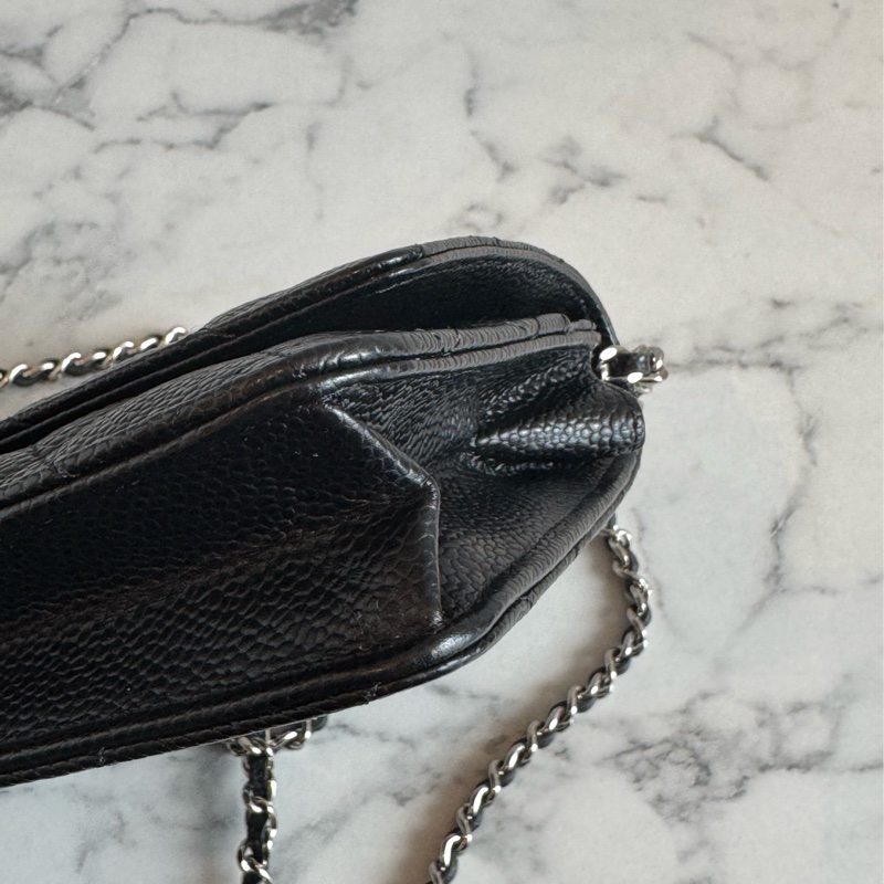 Chanel黑荔枝銀雙C  WOC  經典必買🫶-10