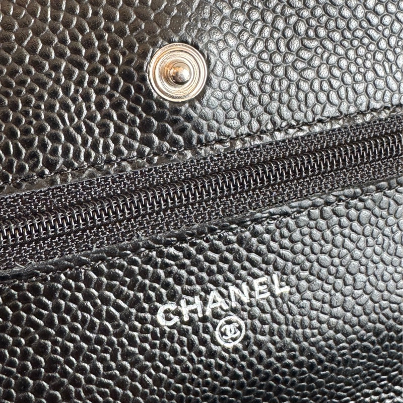 Chanel黑荔枝銀雙C  WOC  經典必買🫶-13