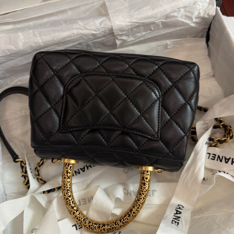 閒置新 香奈兒/Chanel黑色羊皮 Cocohandl Mini 手提鏈條包-1