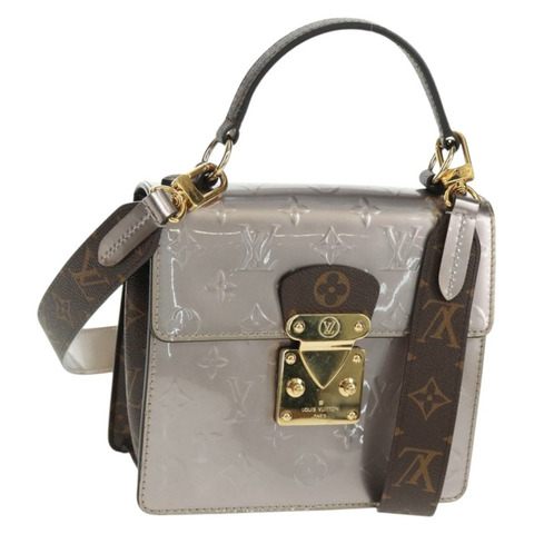 路易威登 Monogram Vernis Spring Street PM 手袋 銀色 M90567 正品 163462SAM