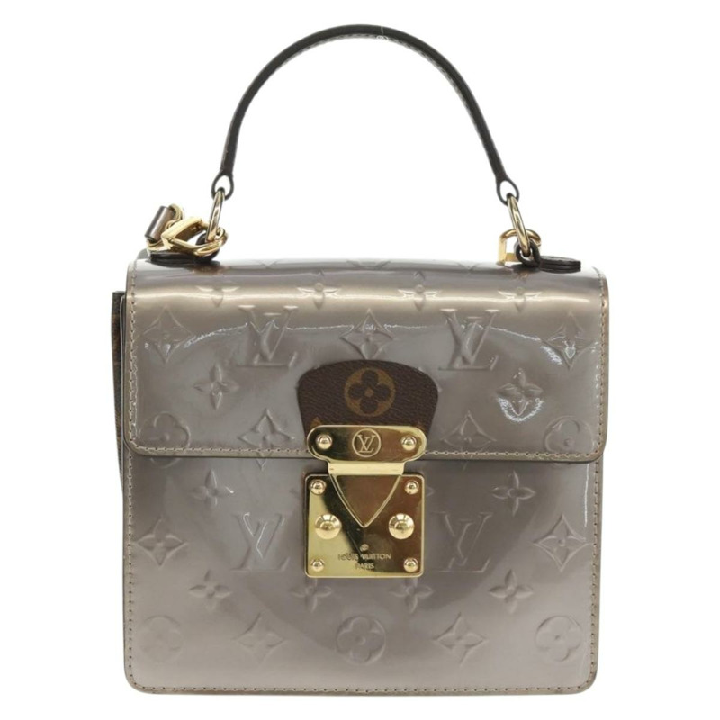 【日本直送】路易威登 Monogram Vernis Spring Street PM 手袋 銀色 M90567 正品 163462SAM-12