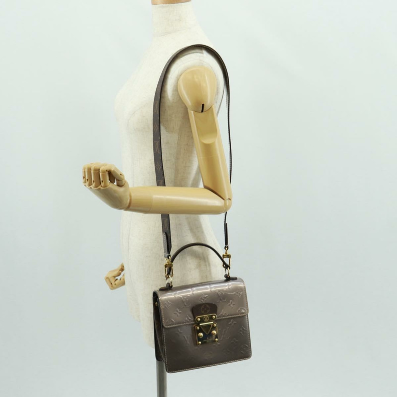 【日本直送】路易威登 Monogram Vernis Spring Street PM 手袋 銀色 M90567 正品 163462SAM-25