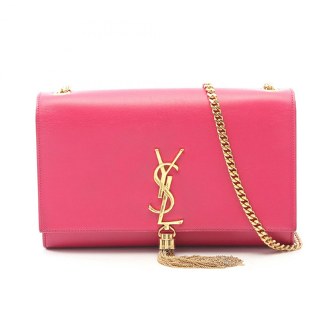 YVES SAINT LAURENT 經典 Kate Monogram 肩包 354119 皮革 粉紅色 二手