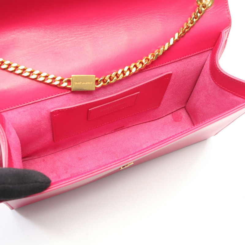 YVES SAINT LAURENT 經典 Kate Monogram 肩包 354119 皮革 粉紅色 二手-2