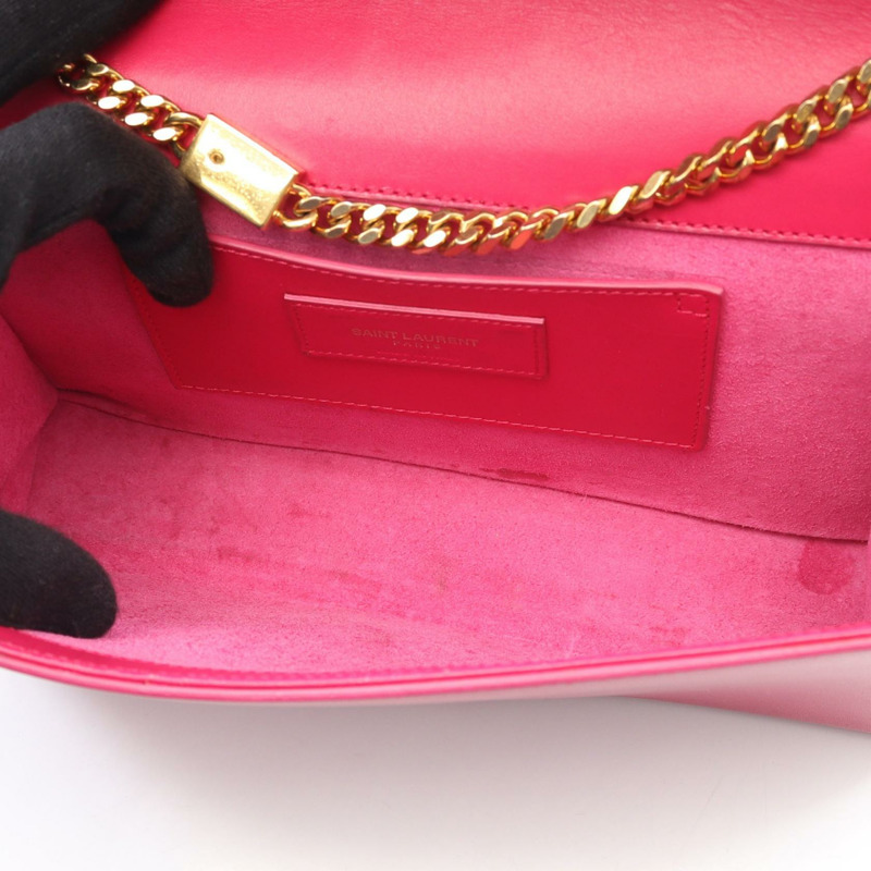 YVES SAINT LAURENT 經典 Kate Monogram 肩包 354119 皮革 粉紅色 二手-4
