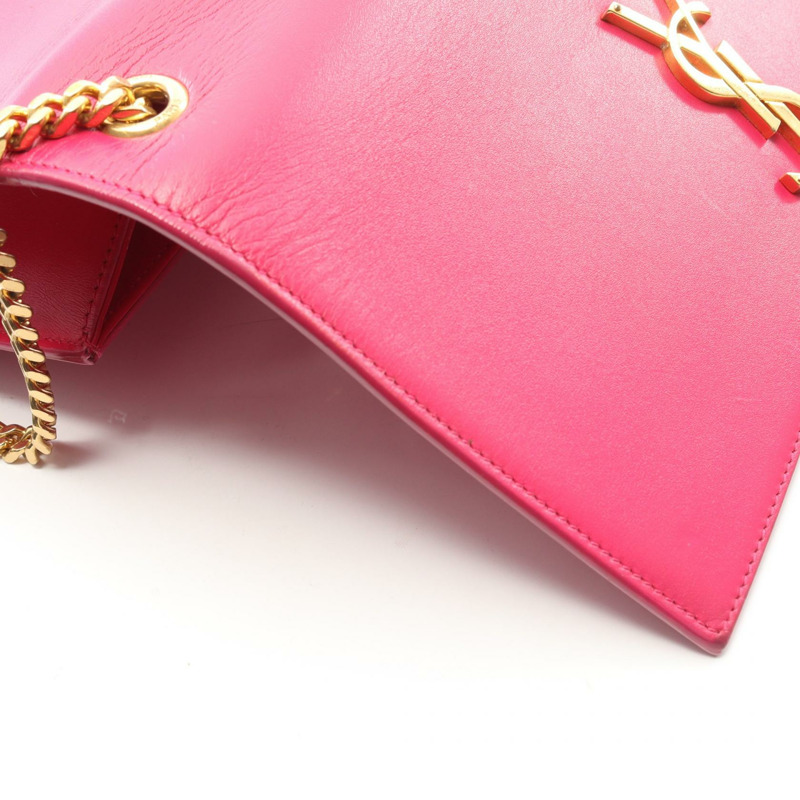 YVES SAINT LAURENT 經典 Kate Monogram 肩包 354119 皮革 粉紅色 二手-8