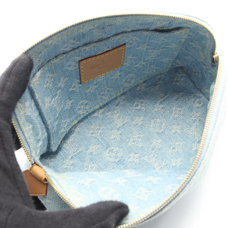 路易威登 Pochette 化妝包 PM M83616 Monogram 牛仔布藍色二手-2