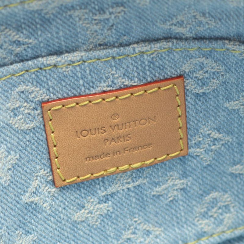 路易威登 Pochette 化妝包 PM M83616 Monogram 牛仔布藍色二手-3