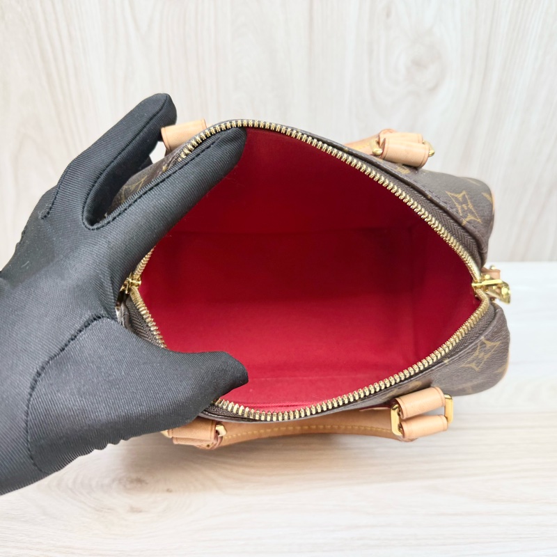 LV原花Speedy20橘粉背手提波士頓包M46594-9