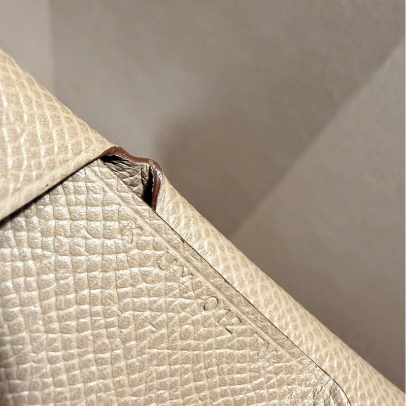 愛馬仕 Calvi duo 大象灰 全新 K刻 盒子紙袋緞帶 購證全-2