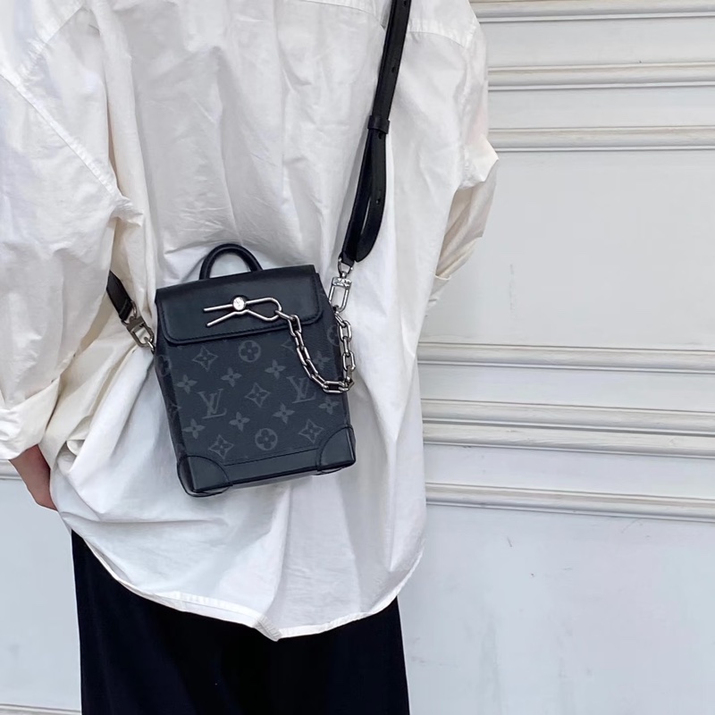 近全新🧨路易威登新款男包LV nano stemer黑灰斜背包大全配 M82774-2