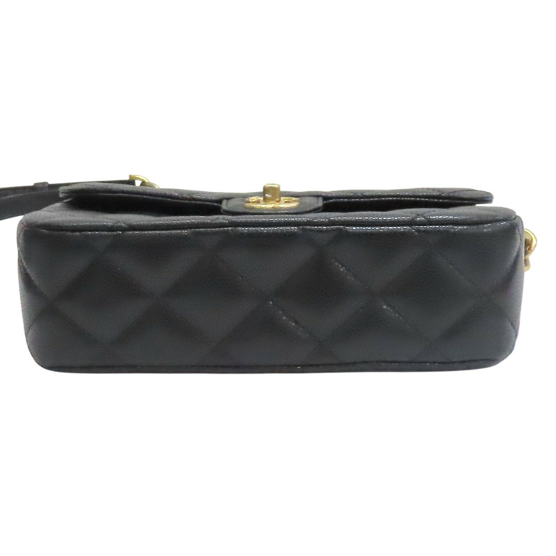 黑色 菱格紋 牛皮 Flap 肩背包【CHANEL 香奈兒】 AS3174-3