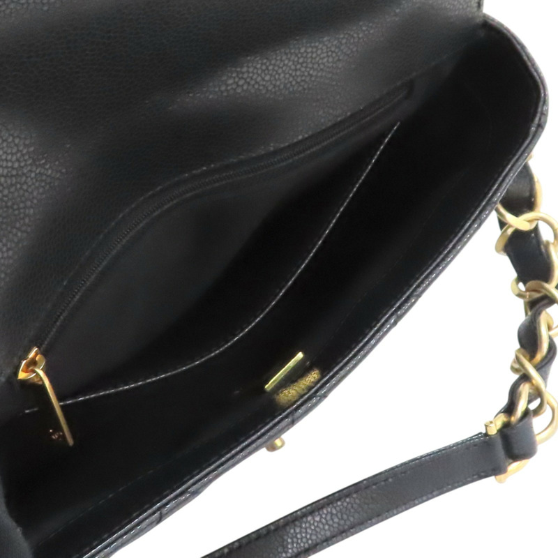 黑色 菱格紋 牛皮 Flap 肩背包【CHANEL 香奈兒】 AS3174-4