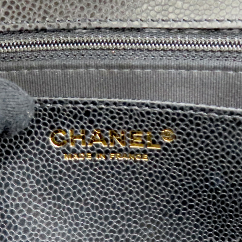 黑色 菱格紋 牛皮 Flap 肩背包【CHANEL 香奈兒】 AS3174-7