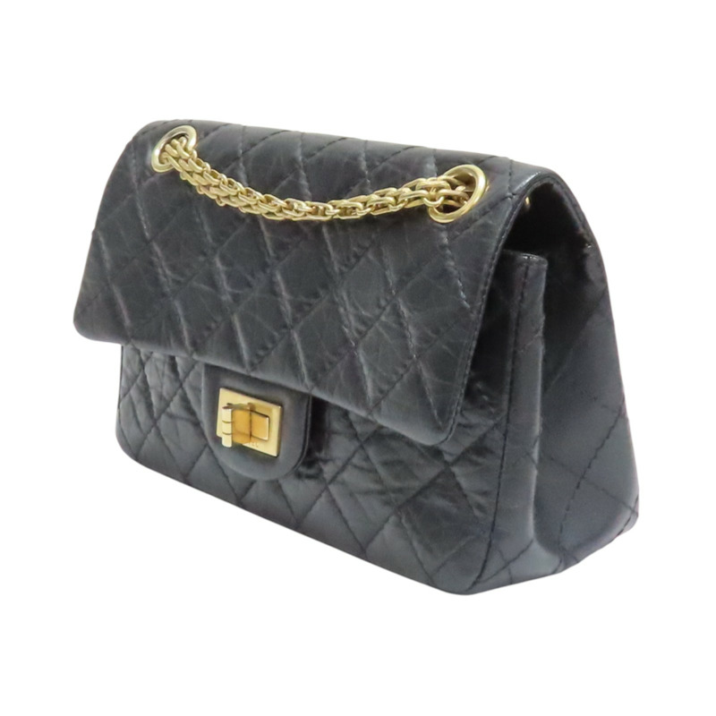 黑色 菱格紋 牛皮 2.55 鍊帶 mini 肩背包【CHANEL 香奈兒】 AS0874-1