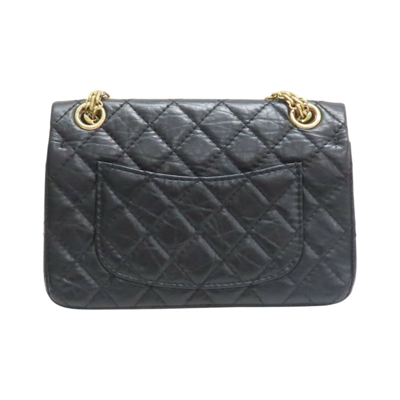 黑色 菱格紋 牛皮 2.55 鍊帶 mini 肩背包【CHANEL 香奈兒】 AS0874-2