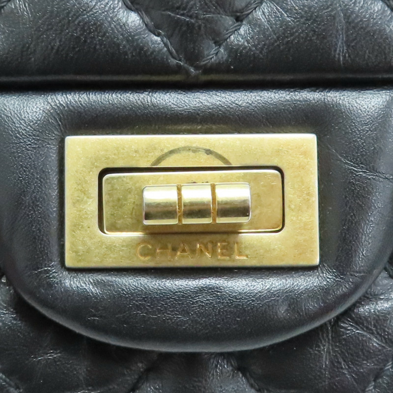 黑色 菱格紋 牛皮 2.55 鍊帶 mini 肩背包【CHANEL 香奈兒】 AS0874-5