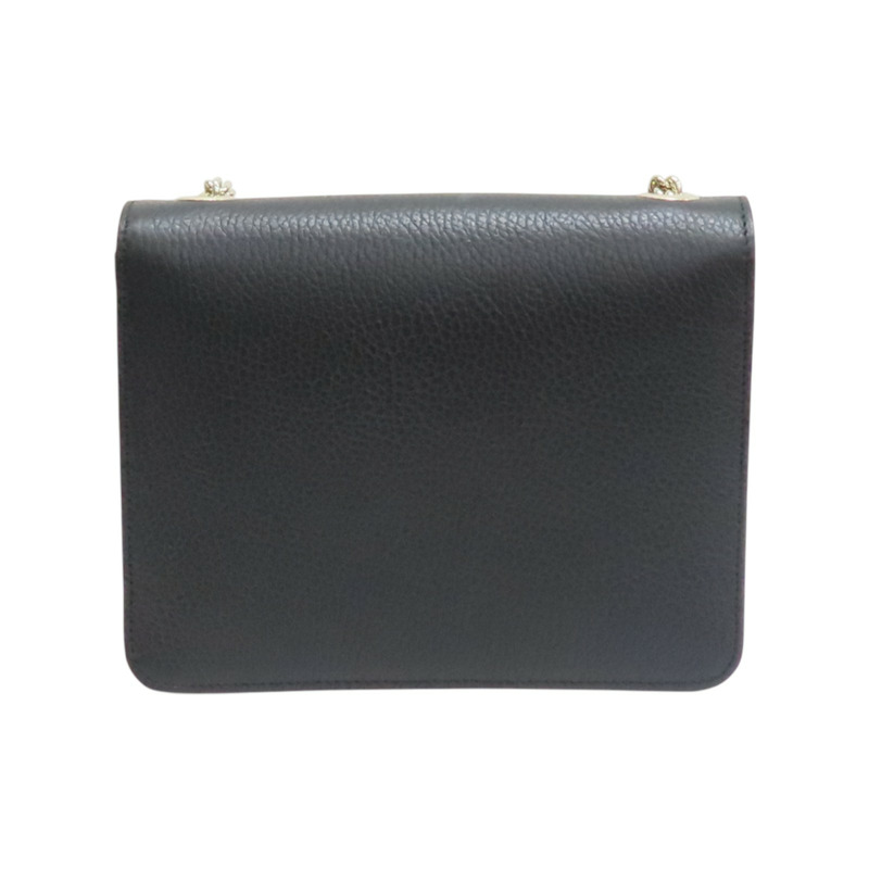 黑色 牛皮 互扣式G字 鏈帶 肩背包【GUCCI 古馳】 510304-1
