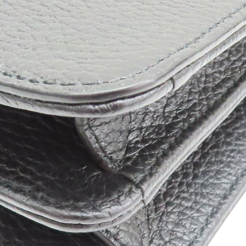 黑色 牛皮 互扣式G字 鏈帶 肩背包【GUCCI 古馳】 510304-11