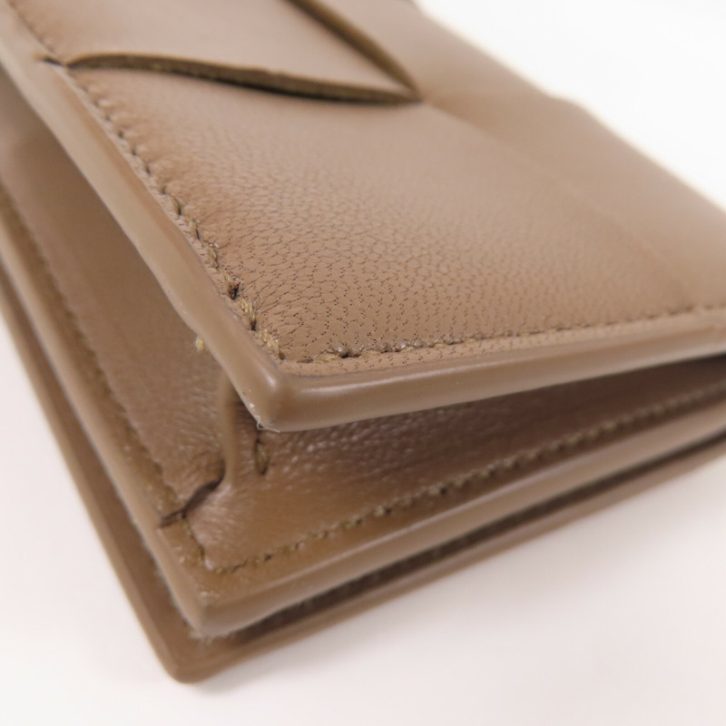 BOTTEGA VENETA 織紋皮革Card Holder金扣卡套-5