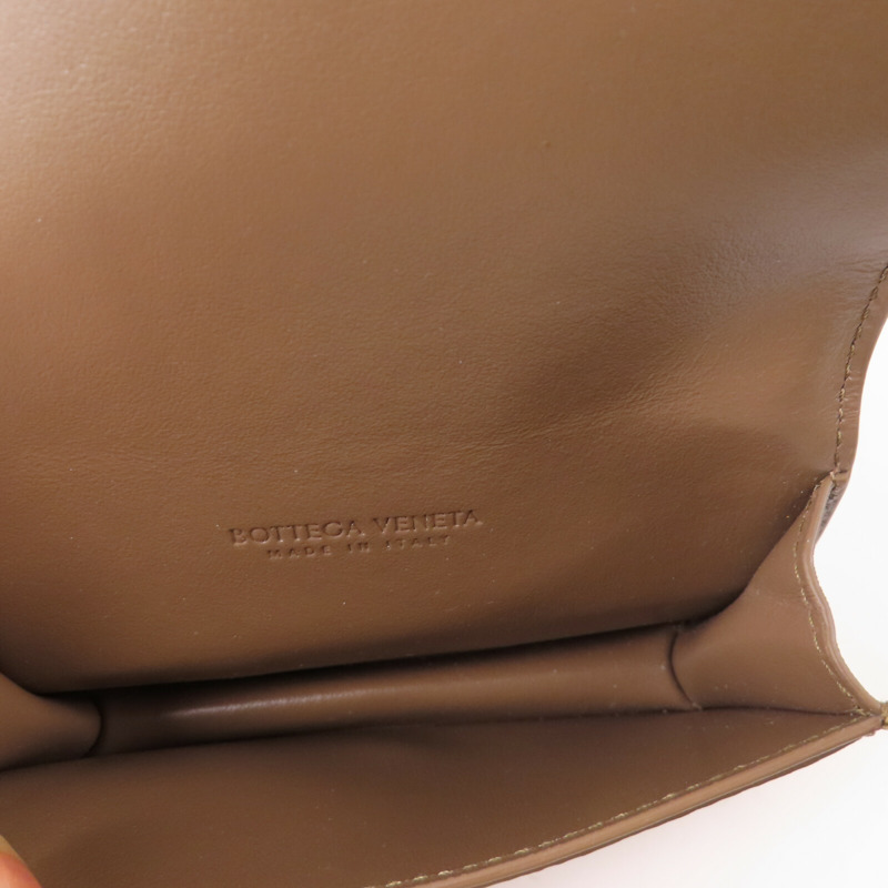 BOTTEGA VENETA 織紋皮革Card Holder金扣卡套-6