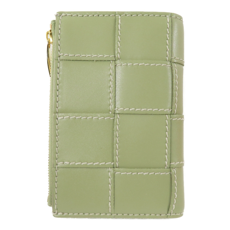 BOTTEGA VENETA 織紋皮革Middle Wallet金扣短錢包-1