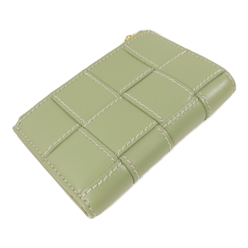 BOTTEGA VENETA 織紋皮革Middle Wallet金扣短錢包-3